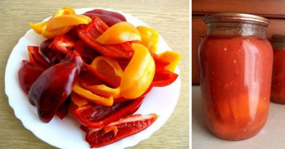 Рецепт салату з помідорів і болгарського перцю /  закачування