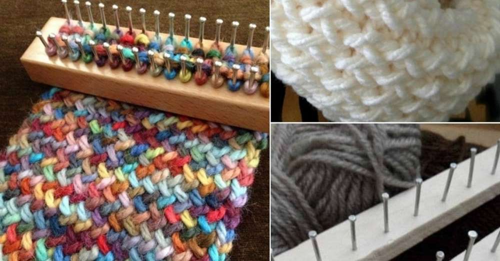 Tkane w nowy szalik w zaledwie 40 minut na ręcznej maszynie, którą sama wykonała! /  Knitting