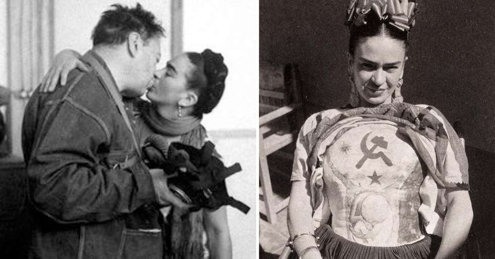 Komunistická, bisexuálna, tequila milenka, dômyselná narkomanka Frida Kahlo. /  vzájomné vzťahy