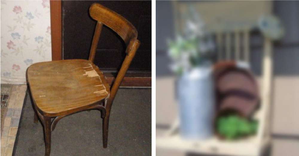 Już miałem wyrzucić nieszczęsne stare krzesła, ale zobaczyłem to i zmieniłem zdanie. /  Domek