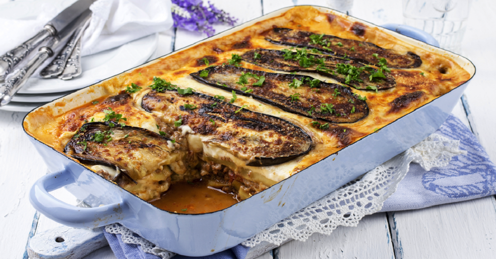 Puff greek casserole - najjužnejší hosť vo vašej kuchyni. Výdatné, chutné a nezvyčajné. /  baklažán