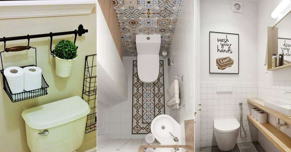 10 štýlových riešení pre malú toaletu! Okrem toho je to tak praktické. /  kúpeľňa