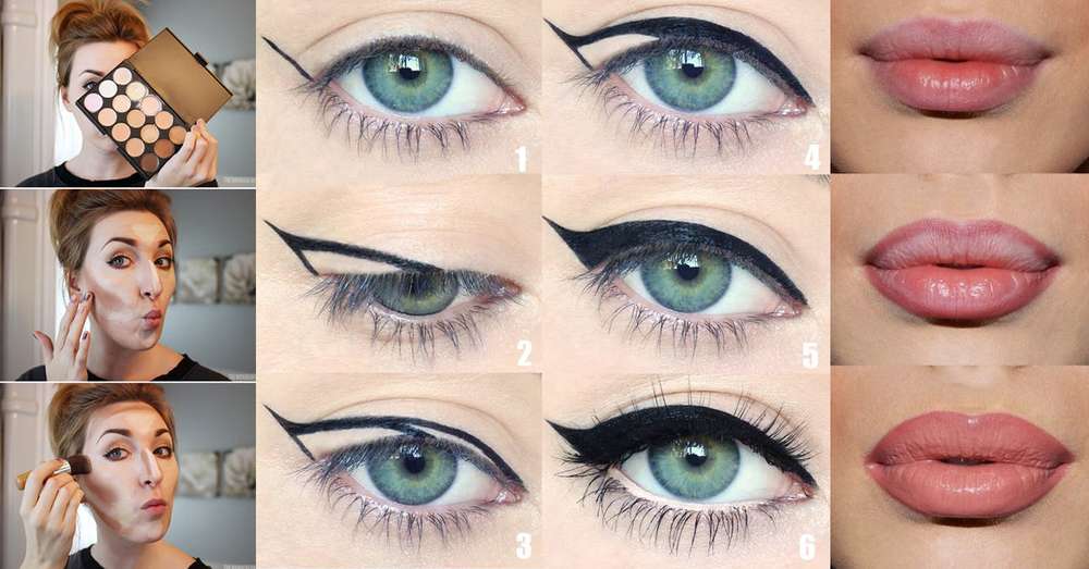 11 skvelých trikov s makeupom! Pri pohľade na číslo 6 sa opakuje. /  oči