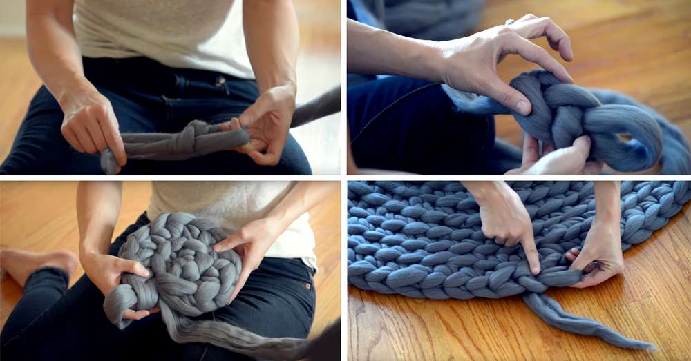 Wszystko czego potrzebujesz to piękne pomysły i parę T-shirtów 6 pięknych dywanów własnymi rękami! /  Knitting