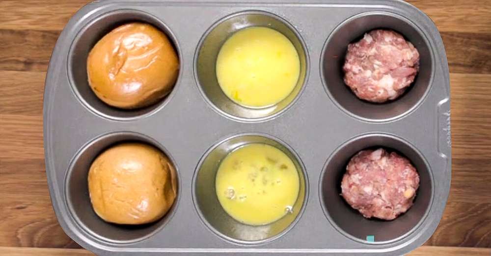 Świetny sposób na zrobienie kanapek ze słodkimi muffinami! /  Kanapki
