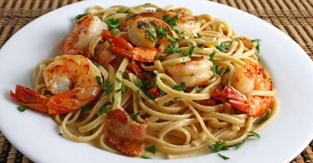 Talianske cestoviny s krevetami a syrom - urobte sviatok pre váš žalúdok! /  krevety