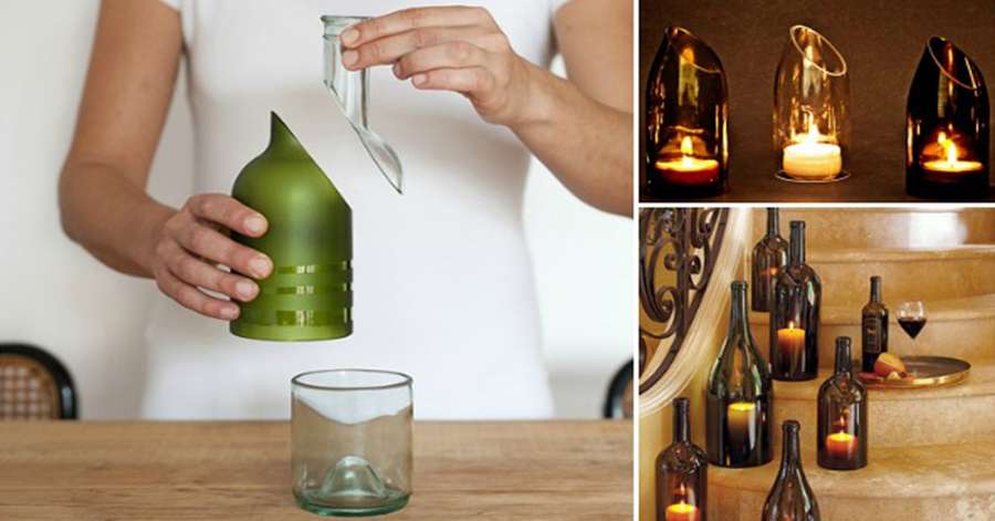 Ako rýchlo a bezpečne odrezať sklenenú fľašu 2 elementárnymi spôsobmi! /  fľaše