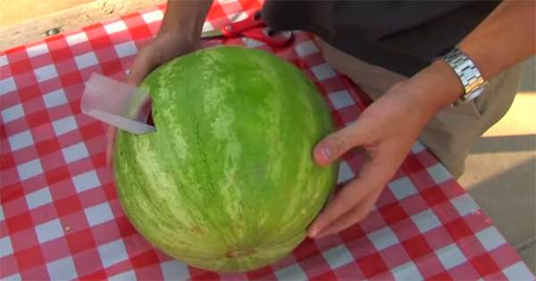 Како направити лубање лубенице за само 2 минута. Хит следећег лета! /  Лубеница