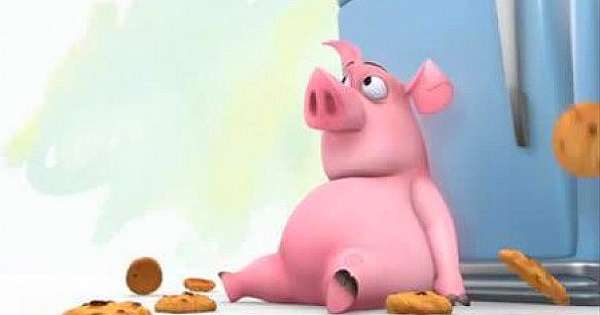 Śmieszna kreskówka o utracie wagi świni, która nie poddawała się. Jaki on jest ładny! /  Kreskówki